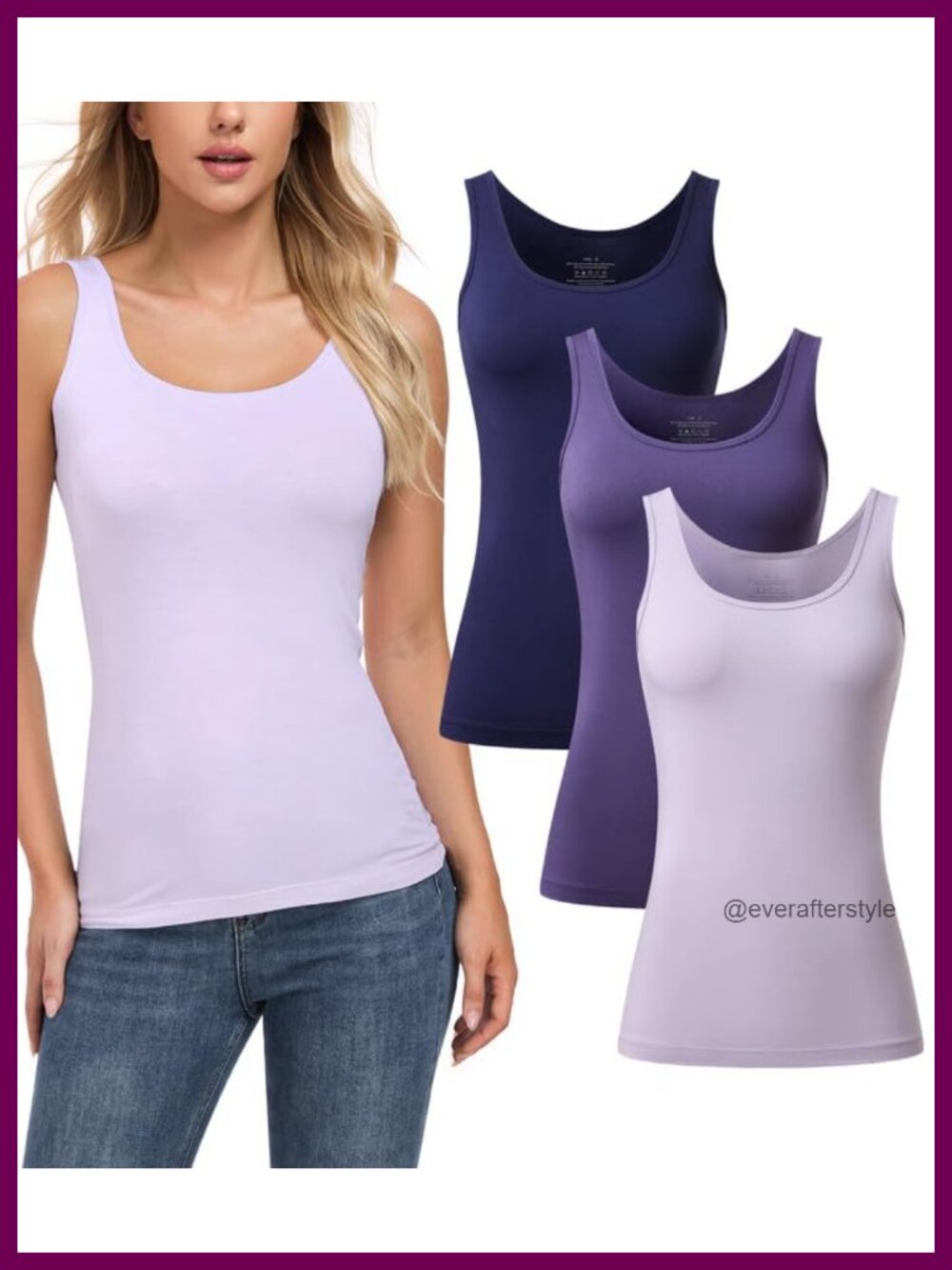Womens Bamboo Rayon Camisole Tank Top Adjustable Spaghetti Strap Seamless